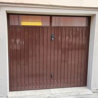 porta basculante zincata marrone