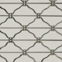 Serranda avvolgibile a maglia tondino pieno rinforzata per vetrina negozio Serrmetall Brescia.